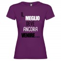 T-SHIRT PERSONALIZZATA DONNA IL MEGLIO DEVE ANCORA VENIRE COLORE VIOLA