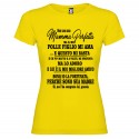 T-SHIRT DONNA MIO FIGLIO MI AMA E QUESTO MI BASTA MADRE MAMMA COLORE GIALLO