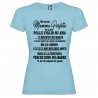 T-SHIRT DONNA MIO FIGLIO MI AMA E QUESTO MI BASTA MADRE MAMMA COLORE AZZURRO