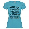 T-SHIRT DONNA MIO FIGLIO MI AMA E QUESTO MI BASTA MADRE MAMMA COLORE TURCHESE