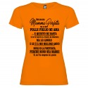 T-SHIRT DONNA MIO FIGLIO MI AMA E QUESTO MI BASTA MADRE MAMMA COLORE ARANCIO