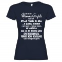 T-SHIRT DONNA MIO FIGLIO MI AMA E QUESTO MI BASTA MADRE MAMMA COLORE BLU NAVY