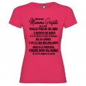 T-SHIRT DONNA MIO FIGLIO MI AMA E QUESTO MI BASTA MADRE MAMMA COLORE ROSA FUCSIA