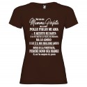 T-SHIRT DONNA MIO FIGLIO MI AMA E QUESTO MI BASTA MADRE MAMMA COLORE MARRONE