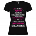 T-SHIRT PERSONALIZZATA DONNA MOGLIE FELICE ORSO MARSICANO COLORE NERO
