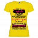 T-SHIRT PERSONALIZZATA DONNA MOGLIE FELICE ORSO MARSICANO COLORE GIALLO