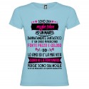 T-SHIRT PERSONALIZZATA DONNA MOGLIE FELICE ORSO MARSICANO COLORE AZZURRO
