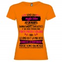 T-SHIRT PERSONALIZZATA DONNA MOGLIE FELICE ORSO MARSICANO COLORE ARANCIO