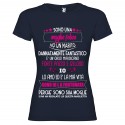 T-SHIRT PERSONALIZZATA DONNA MOGLIE FELICE ORSO MARSICANO COLORE BLU NAVY