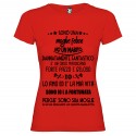 T-SHIRT PERSONALIZZATA DONNA MOGLIE FELICE ORSO MARSICANO COLORE ROSSO