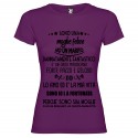 T-SHIRT PERSONALIZZATA DONNA MOGLIE FELICE ORSO MARSICANO COLORE VIOLA