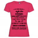 T-SHIRT PERSONALIZZATA DONNA MOGLIE FELICE ORSO MARSICANO COLORE ROSA FUCSIA