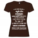 T-SHIRT PERSONALIZZATA DONNA MOGLIE FELICE ORSO MARSICANO COLORE MARRONE