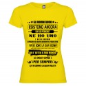 T-SHIRT PERSONALIZZATA DONNA GLI UOMINI BUONI ESISTONO ANCORA COLORE GIALLO