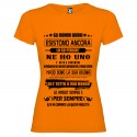 T-SHIRT PERSONALIZZATA DONNA GLI UOMINI BUONI ESISTONO ANCORA COLORE ARANCIO