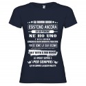 T-SHIRT PERSONALIZZATA DONNA GLI UOMINI BUONI ESISTONO ANCORA COLORE BLU NAVY