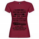 T-SHIRT PERSONALIZZATA DONNA GLI UOMINI BUONI ESISTONO ANCORA COLORE BORDEAUX