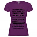 T-SHIRT PERSONALIZZATA DONNA GLI UOMINI BUONI ESISTONO ANCORA COLORE VIOLA