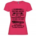 T-SHIRT PERSONALIZZATA DONNA GLI UOMINI BUONI ESISTONO ANCORA COLORE ROSA FUCSIA
