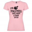 T-SHIRT PERSONALIZZATA DONNA PER FORTUNA NON PENSO A VOCE ALTA COLORE ROSA