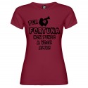 T-SHIRT PERSONALIZZATA DONNA PER FORTUNA NON PENSO A VOCE ALTA COLORE BORDEAUX
