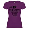 T-SHIRT PERSONALIZZATA DONNA PER FORTUNA NON PENSO A VOCE ALTA COLORE VIOLA