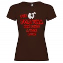 T-SHIRT PERSONALIZZATA DONNA PER FORTUNA NON PENSO A VOCE ALTA COLORE MARRONE