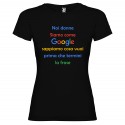 T-SHIRT DONNA PERSONALIZZATA NOI DONNE SIAMO COME GOOGLE COLORE NERO