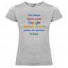 T-SHIRT DONNA PERSONALIZZATA NOI DONNE SIAMO COME GOOGLE COLORE GRIGIO