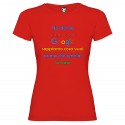 T-SHIRT DONNA PERSONALIZZATA NOI DONNE SIAMO COME GOOGLE COLORE ROSSO