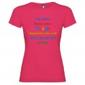 T-SHIRT DONNA PERSONALIZZATA NOI DONNE SIAMO COME GOOGLE COLORE ROSA FUCSIA
