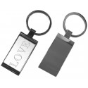 PORTACHIAVI CON INCISIONE IN METALLO RETTANGOLARE