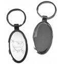PORTACHIAVI CON INCISIONE IN METALLO OVALE