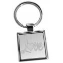 PORTACHIAVI CON INCISIONE IN METALLO QUADRATO
