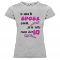 MAGLIETTA GIÙ LE MANI DALLA SPOSA COLORE GRIGIO