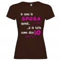 MAGLIETTA GIÙ LE MANI DALLA SPOSA COLORE MARRONE