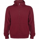 FELPA PERSONALIZZATA CON ZIP E CAPPUCCIO COLORE BORDEAUX
