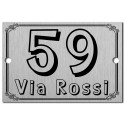 TARGA IN ALLUMINIO CON NUMERO CIVICO Shadow