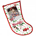 CALZA BEFANA PERSONALIZZATA NATALE CON FOTO COLLAGE
