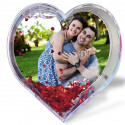 Globo personalizzato bomboniera portafoto cuore acqua e glitter