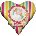 CUSCINO PERSONALIZZATO A CUORE BIMBO BIMBA GIRL