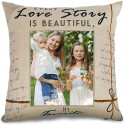 CUSCINO JUTA PERSONALIZZATO LOVE STORY SAN VALENTINO