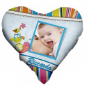 CUSCINO PERSONALIZZATO A CUORE BAMBINO GUFO