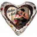 Cuscino a cuore personalizzato Love cioccolato