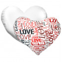 CUSCINO A CUORE PERSONALIZZATO SAN VALENTINO SCRITTE