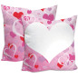 Cuscino personalizzato San Valentino Rosa Pinky Heart