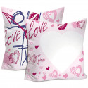 CUSCINO PERSONALIZZATO QUADRATO CUORE LOVE TRIS