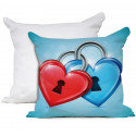 CUSCINO PERSONALIZZATO QUADRATO CUORE LUCCHETTO
