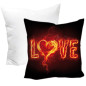 Cuscino personalizzato San Valentino quadrato Fire love