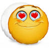 CUSCINO SAN VALENTINO ROTONDO EMOTICON LOVE